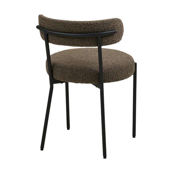 Sedia da pranzo marrone in imbottito Badalona – House Nordic-image-4