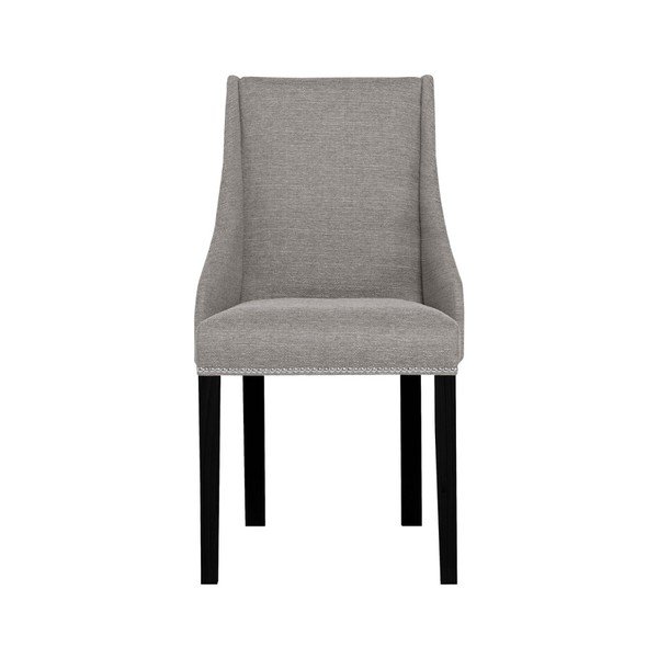 Sedia grigio-marrone con gambe in faggio nero Patchouli - Ted Lapidus Maison-image-1
