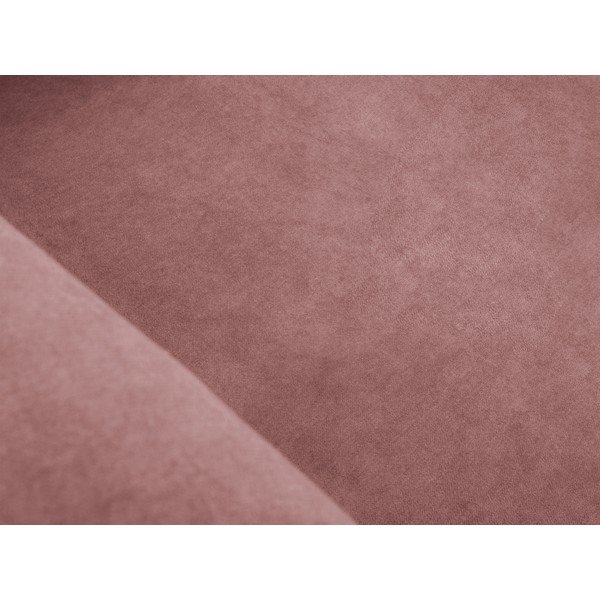 Divano con penisola in velluto rosa chiaro Erin - Micadoni Home-image-1