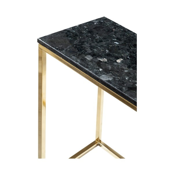 Consolle in granito nero con base in oro, lunghezza 100 cm - RGE-image-4