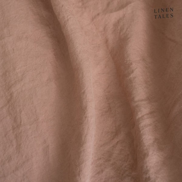 Lenzuolo elastico in lino marrone terracotta , 90 x 200 cm Cafe Creme - Linen Tales-image-2