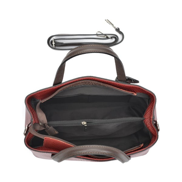 Borsa Mattia in pelle rosso scuro - Roberta M-image-3