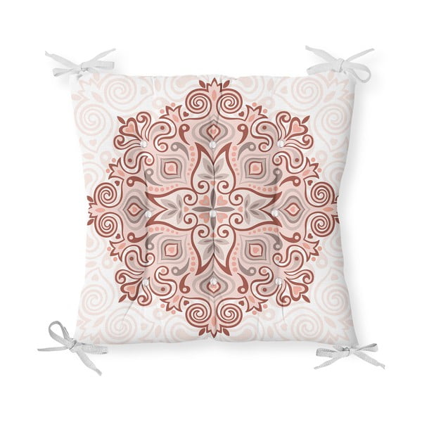 Podsedák na židli Minimalist Cushion Covers Ethnic Beige Mandala, 40 x 40 cm