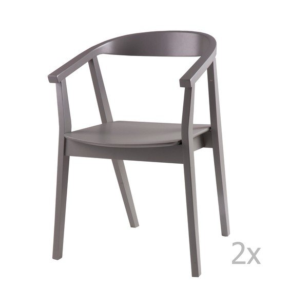 Set di 2 sedie da pranzo grigie Donna - sømcasa