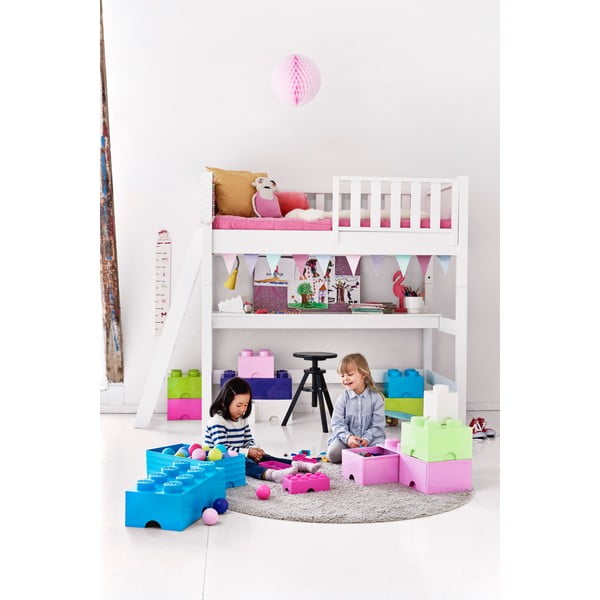 Scatola portaoggetti verde menta con due cassetti - LEGO®-image-2