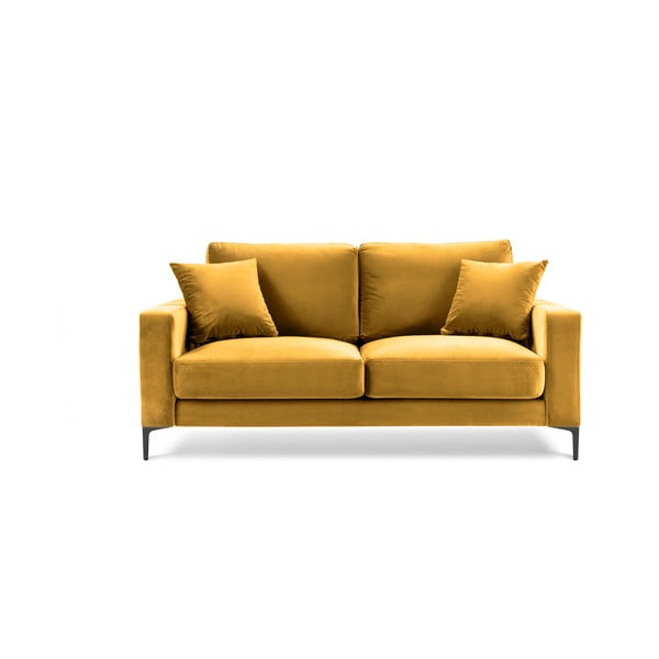 Divano in velluto giallo, 158 cm Harmony - Kooko Home