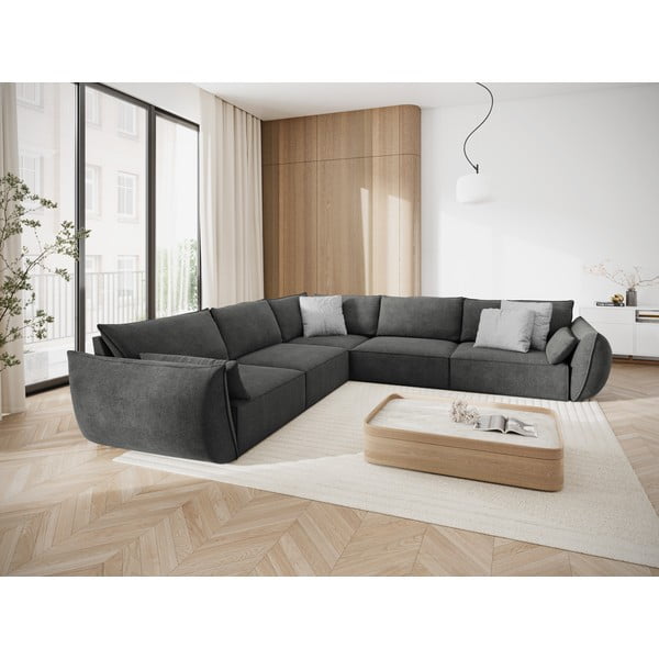 Divano angolare grigio (variabile) Vanda - Mazzini Sofas-image-1
