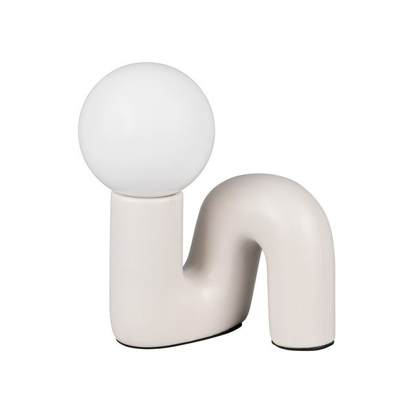 Lampada da tavolo avorio in ceramica (altezza totale 21,5 cm) Quinn – Reality