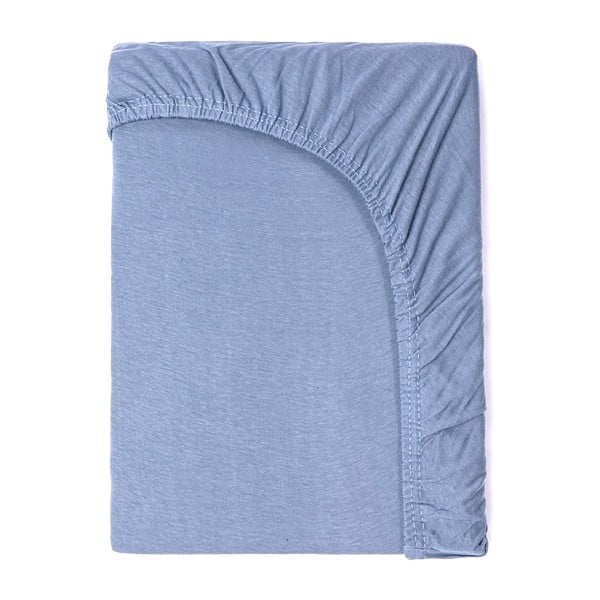 Lenzuolo elastico in cotone blu baby , 60 x 120 cm - Good Morning