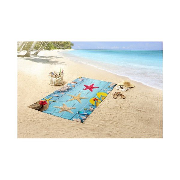 Telo mare con stampa Beachy, 100 x 180 cm - Good Morning-image-1