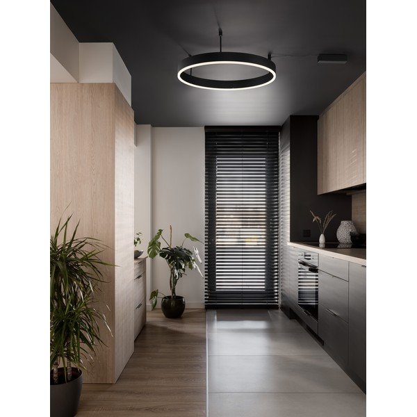 Plafoniera LED nera opaca in alluminio con intensità regolabile Motif – Nova Luce-image-1