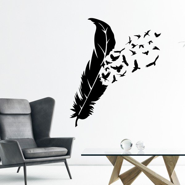 Samolepka Ambiance Feather Birds