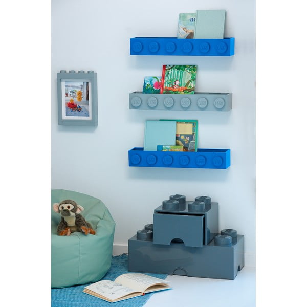 Mensola a muro grigia per bambini Sleek - LEGO®-image-2
