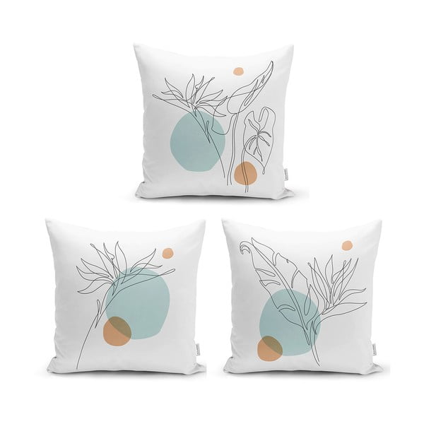 Set di 3 federe Disegno moderno, 45 x 45 cm - Minimalist Cushion Covers