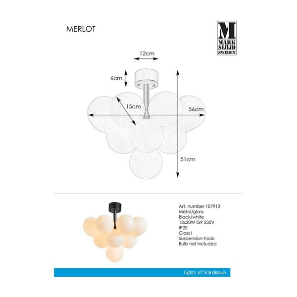 Lampada da soffitto Plafond 13L Merlot - Markslöjd-image-2