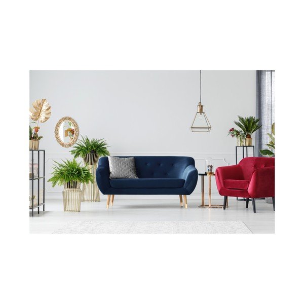 Divano a due posti blu scuro Amelie - Mazzini Sofas-image-4