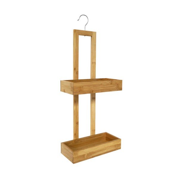 Mensola da bagno da appendere di colore naturale in bambù Hanoi – douceur d'intérieur-image-2