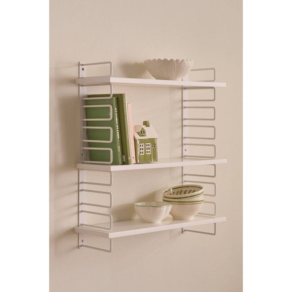 Mensola bianca in metallo con ripiani multipli 54 cm Iseo – Ellos Home-image-1
