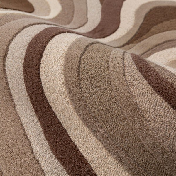 Tappeto marrone/beige in lana tessuto a mano 140x200 cm Envy Wool – Flair Rugs-image-2
