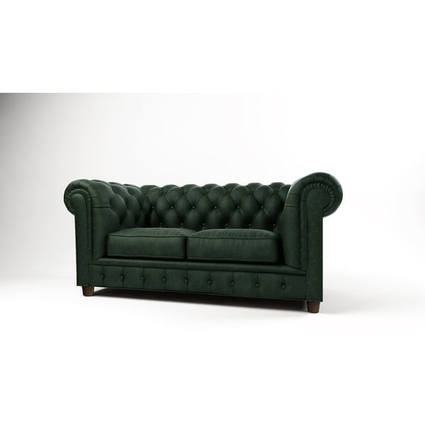 Divano in velluto verde scuro 184 cm Cambridge - Ropez-image-1