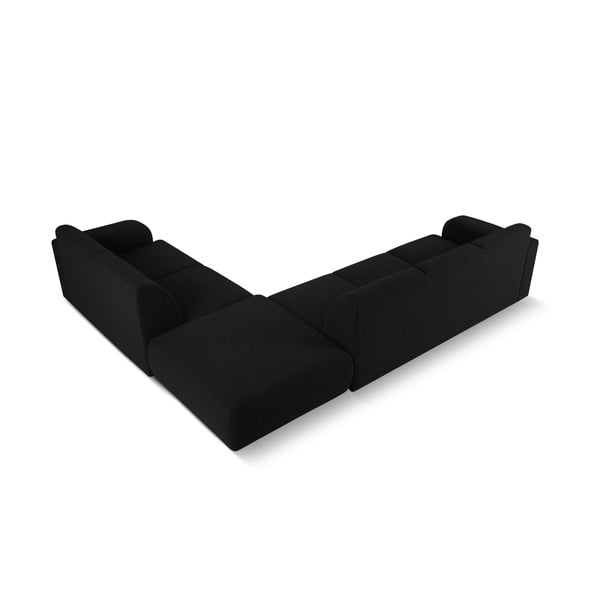 Divano angolare nero in tessuto bouclé (angolo destro) Molino - Micadoni Home-image-3