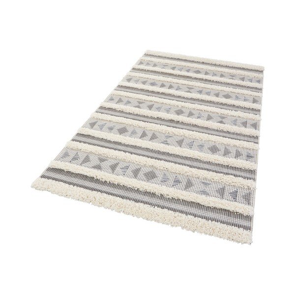 Tappeto grigio Handira Tribal Stripes, 155 x 230 cm - Mint Rugs-image-1