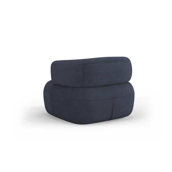 Poltrona bouclé blu scuro Jenny - Micadoni Home-image-3