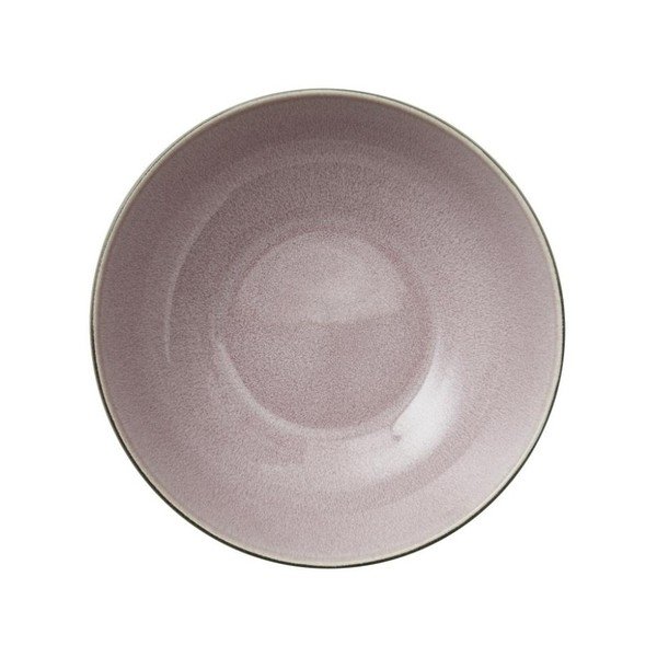 Insalatiera Mensa in gres grigio con smalto interno rosa, diametro 30 cm - Bitz-image-4