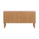 Cassettiera bassa in rovere con ante scorrevoli in colore naturale 160x80 cm Langley - Actona