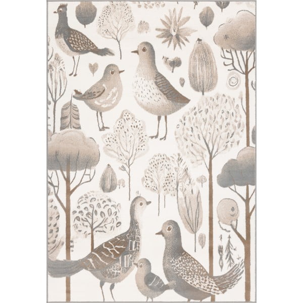 Tappeto beige da bambini 160x230 cm Birdy Birds - FD