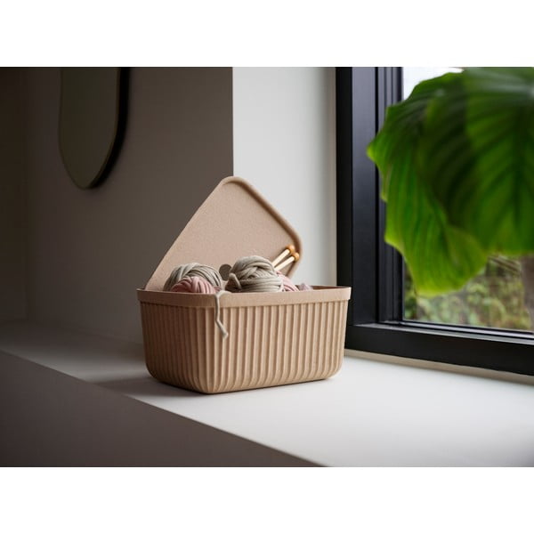 Scatole in set con coperchio marrone chiaro 2 pz 32x23x20,5 cm Pulp – Zone-image-1