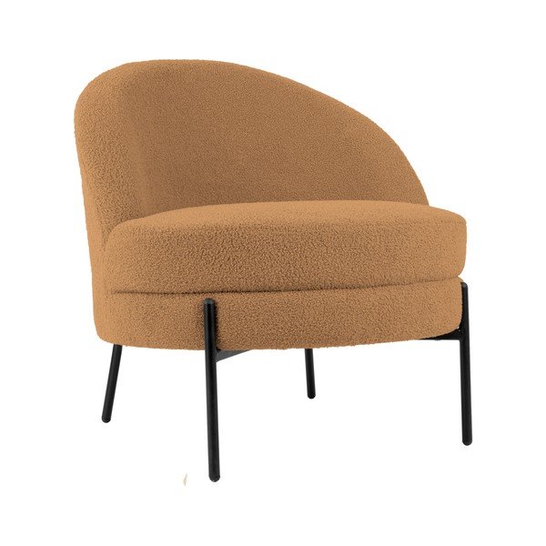 Poltrona marrone chiaro in tessuto bouclé Noble - Leitmotiv