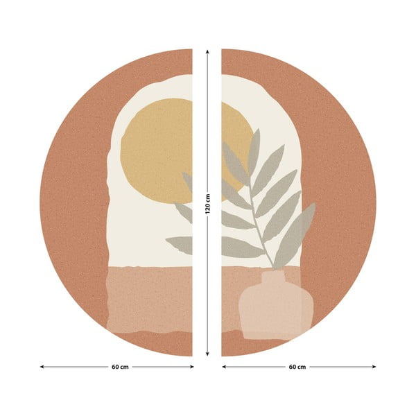 Adesivo murale 120x120 cm Sunrise and Olive Branch - Ambiance-image-3