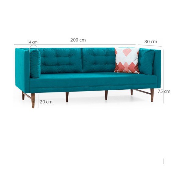 Divano turchese Eva - Balcab Home-image-1