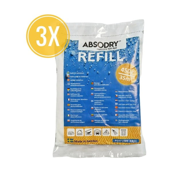 Cartucce di ricambio per deumidificatore 3 pezzi Absodry Maxi - Everbrand Sweden-image-1