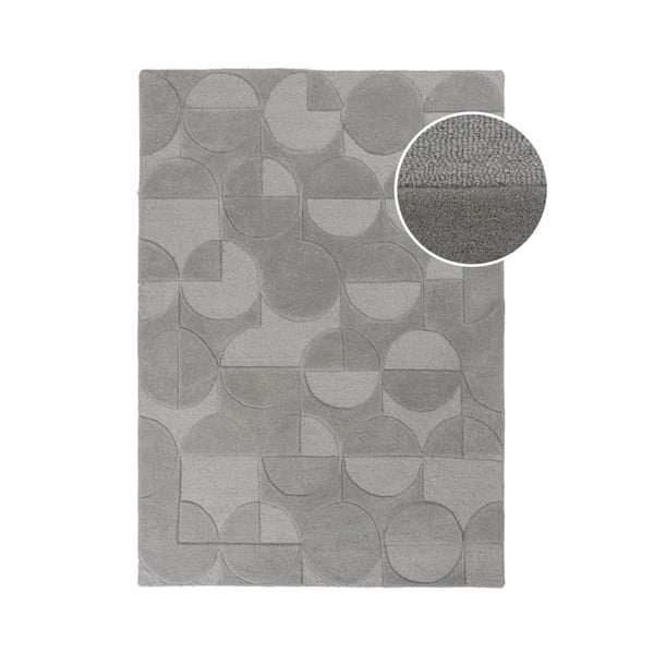 Tappeto in lana grigio 160x230 cm Gigi - Flair Rugs