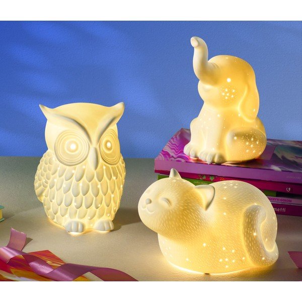 Lampada da tavolo per bambini bianca Cat – Brandani-image-1