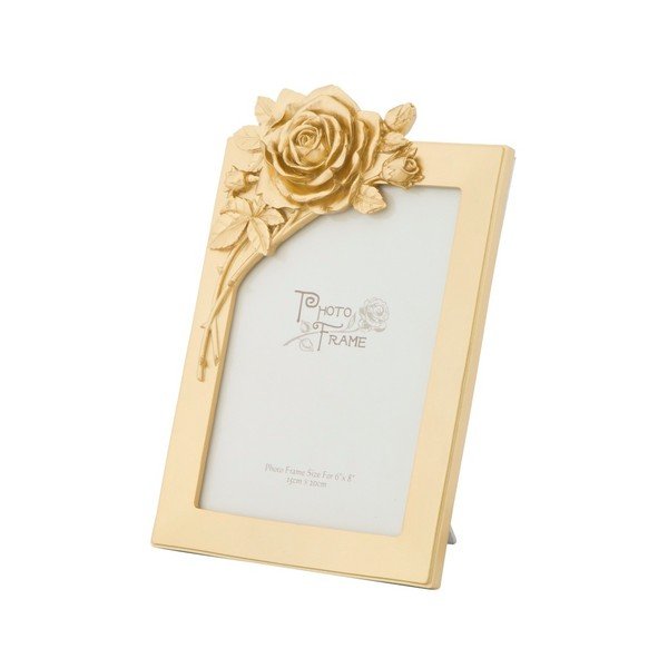 Portafoto giallo in cornice di resina Glam Rose, 15 x 20 cm - Mauro Ferretti