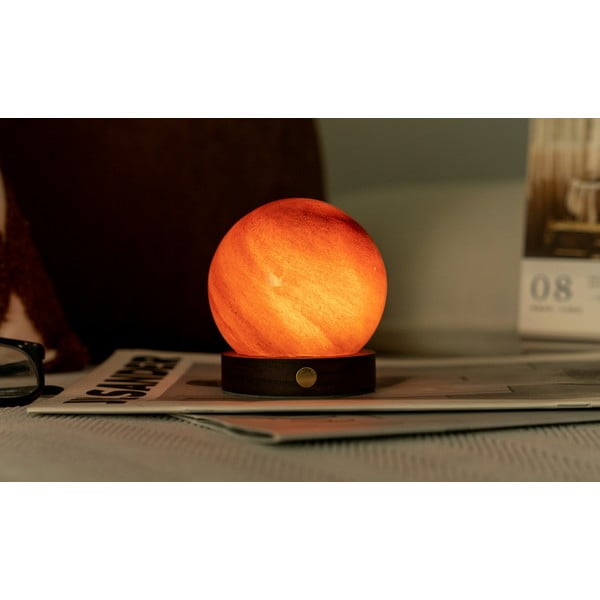 Decorazione luminosa marrone scuro con ricarica USB ø 8 cm Sand Storm – Gingko-image-4