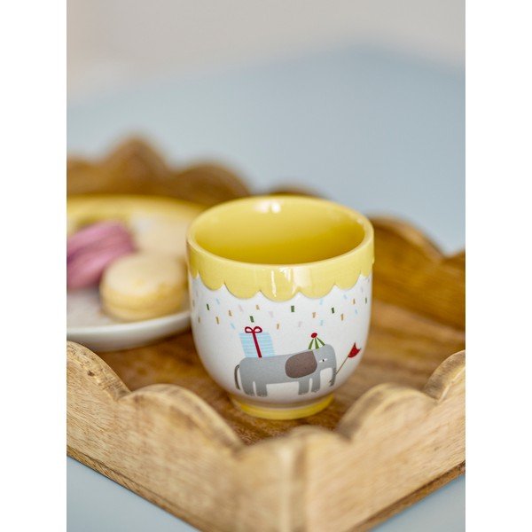 Tazza per bambini gialla e color crema in gres 150 ml Celebrate – Bloomingville Mini-image-1