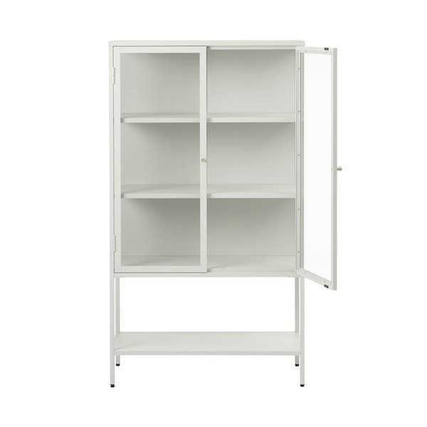 Vetrina bianca in metallo 88x132 cm Carmel - Unique Furniture-image-2