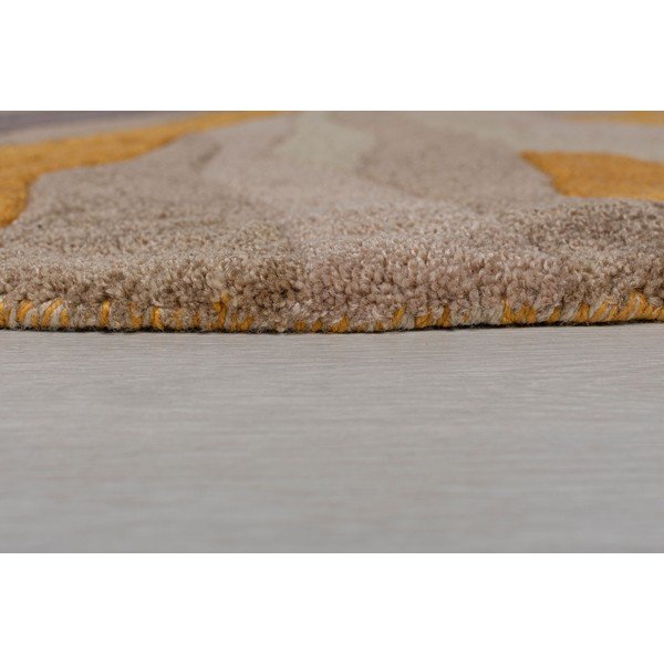 Tappeto giallo , ⌀ 135 cm Splinter - Flair Rugs-image-2
