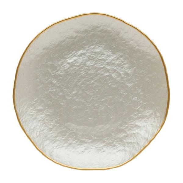 Piatto in vetro crema ø 28 cm Corolia - Côté Table