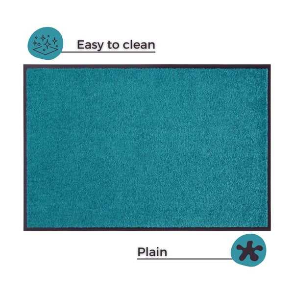 Tyrkysová rohožka Hanse Home Wash & Clean, 39 x 58 cm-image-3