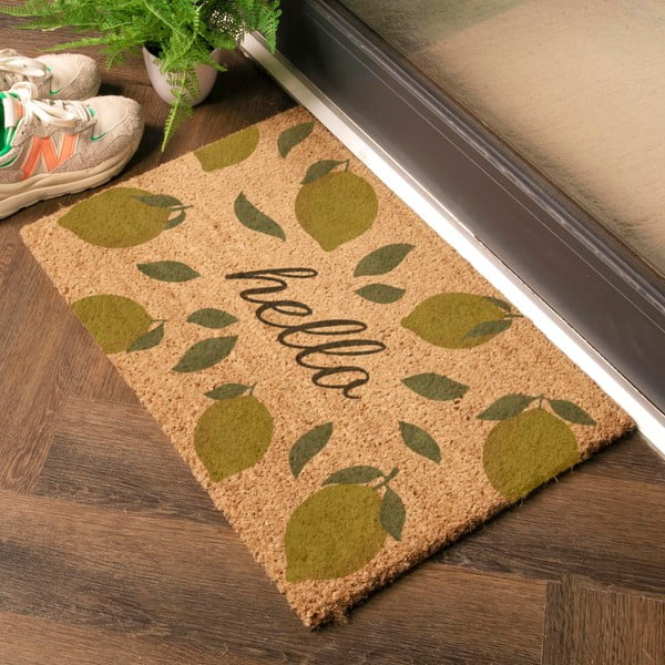 Zerbino in fibre di cocco 40x60 cm Hello Lemons – Artsy Doormats-image-1