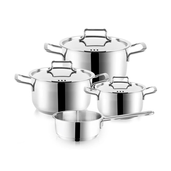 Set di pentole in acciaio inox 7 pezzi Anett - Orion