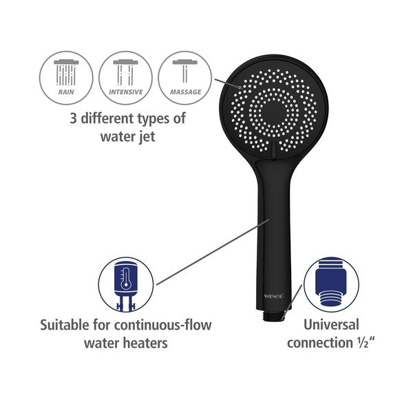 Soffione doccia ø 9,5 cm Water Saving - Wenko-image-4
