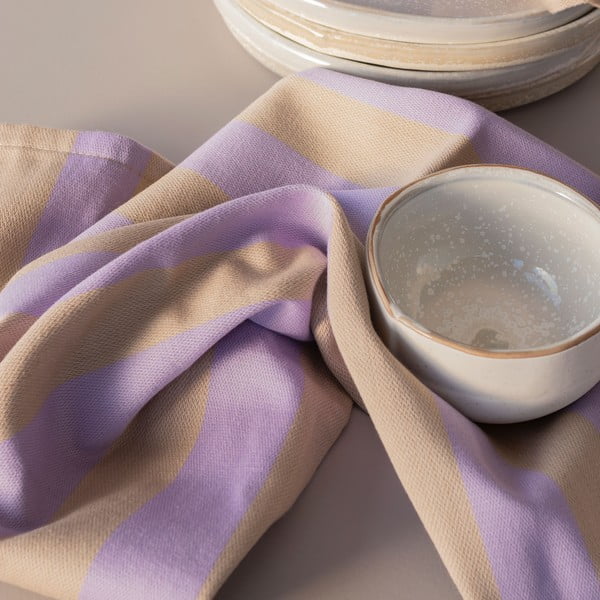 Set di 2 asciugamani in cotone 50x70 cm Stripes - Mette Ditmer Denmark-image-1