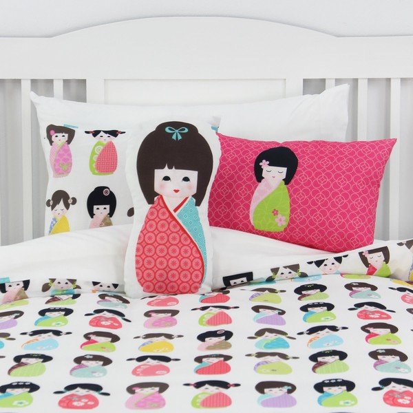 Povlak na peřinu a polštář Kokeshi 140x200 cm-image-1