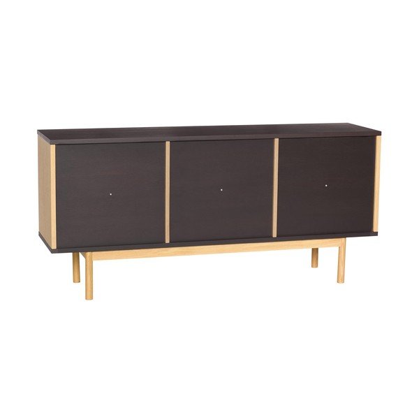Credenza marrone con effetto rovere 140x65x35 cm Dual – Hübsch-image-4